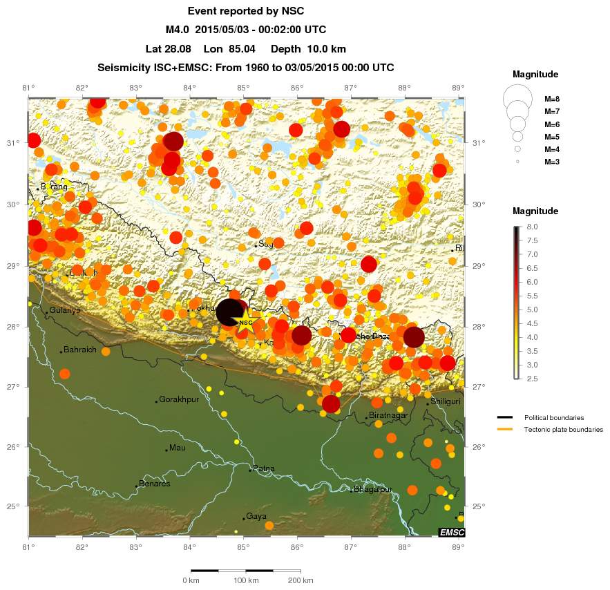 regional magnitude historical seismicity