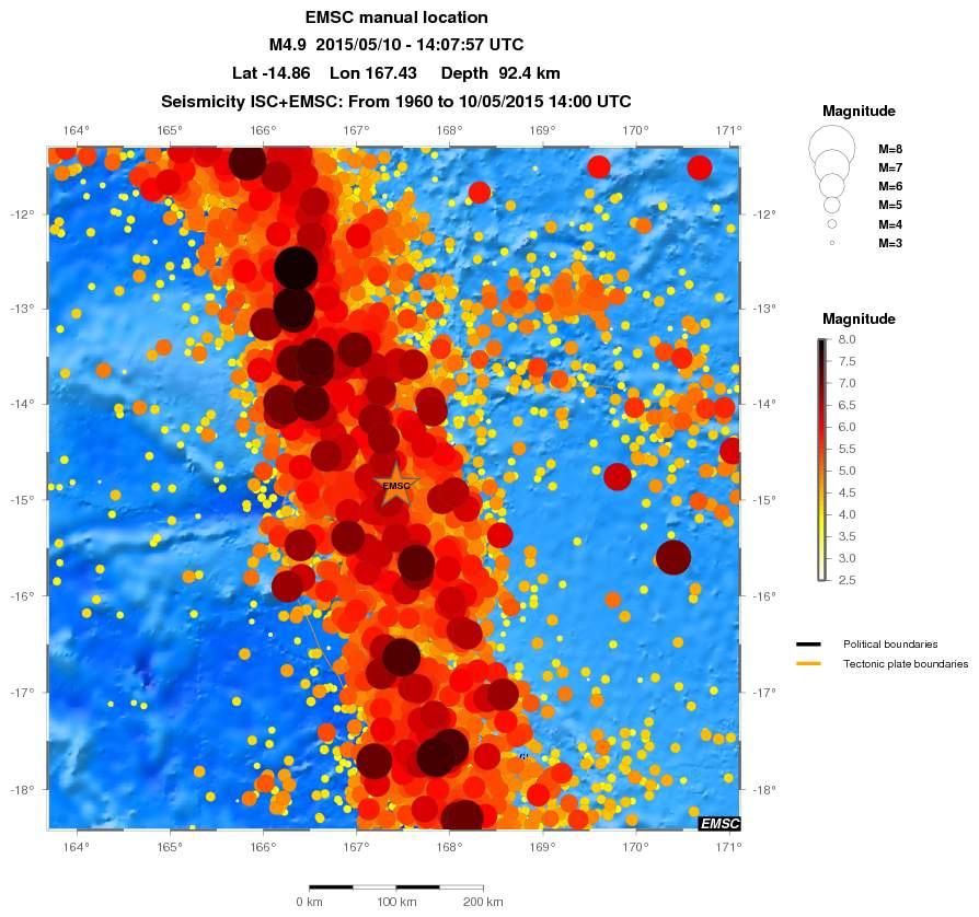 regional magnitude historical seismicity