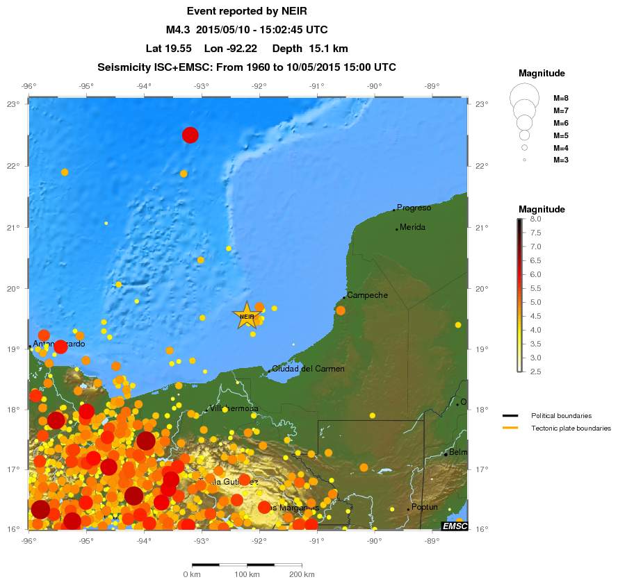 regional magnitude historical seismicity