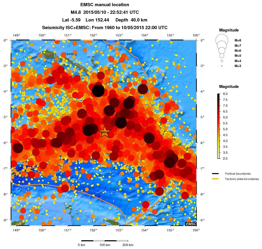 regional magnitude historical seismicity