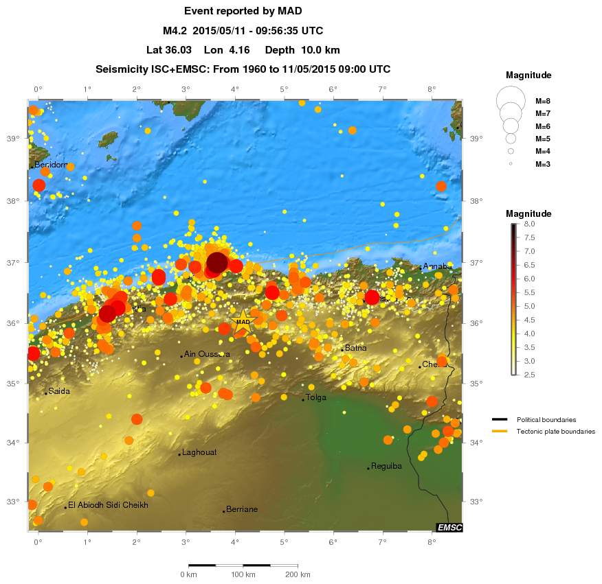 regional magnitude historical seismicity