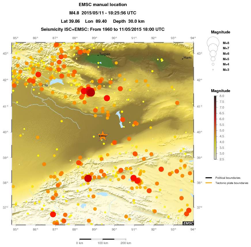 regional magnitude historical seismicity