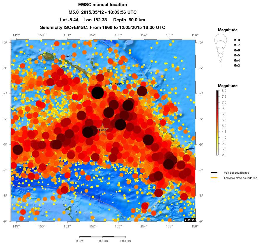 regional magnitude historical seismicity