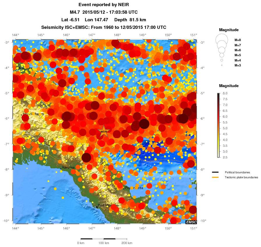 regional magnitude historical seismicity
