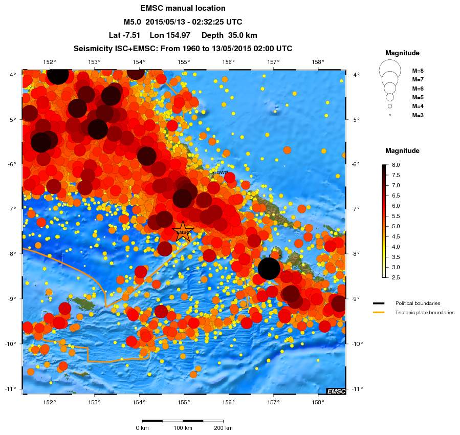 regional magnitude historical seismicity