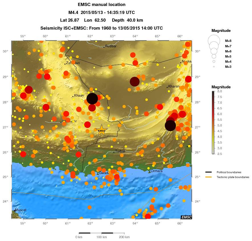 regional magnitude historical seismicity