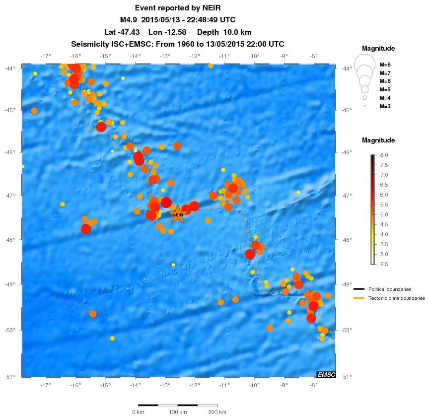 regional magnitude historical seismicity