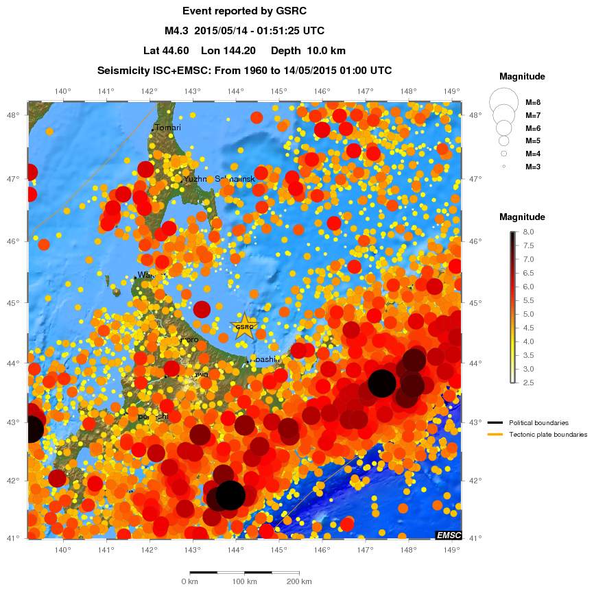 regional magnitude historical seismicity