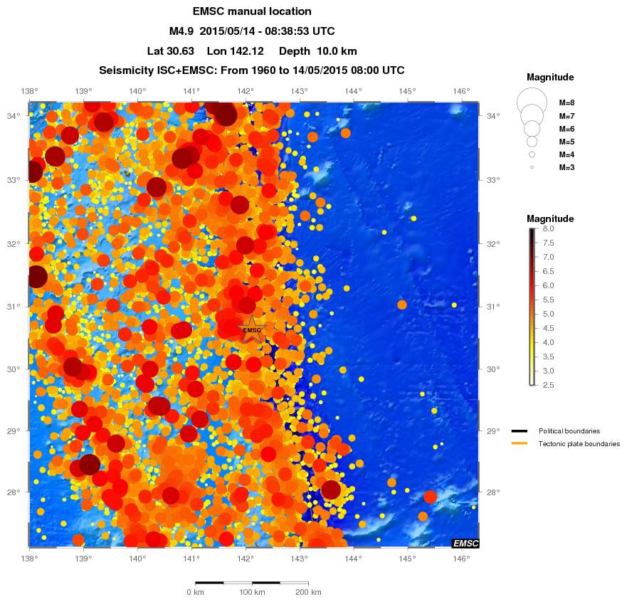 regional magnitude historical seismicity
