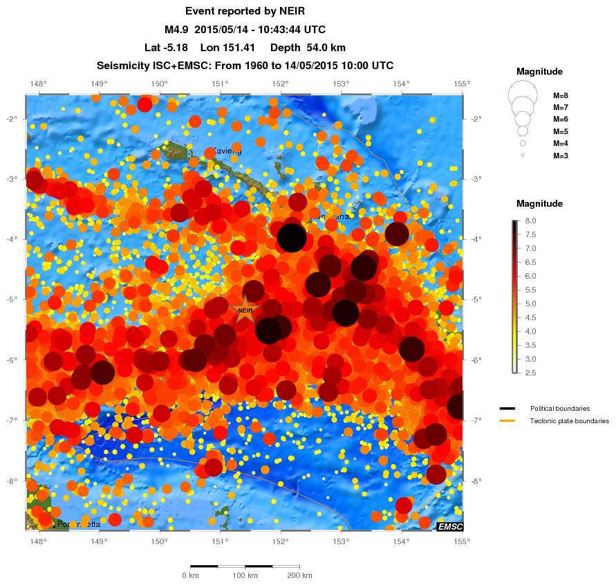 regional magnitude historical seismicity