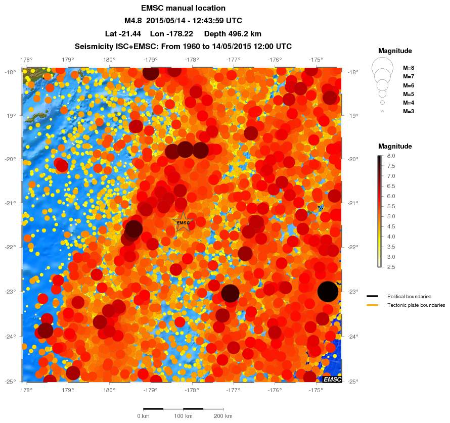 regional magnitude historical seismicity
