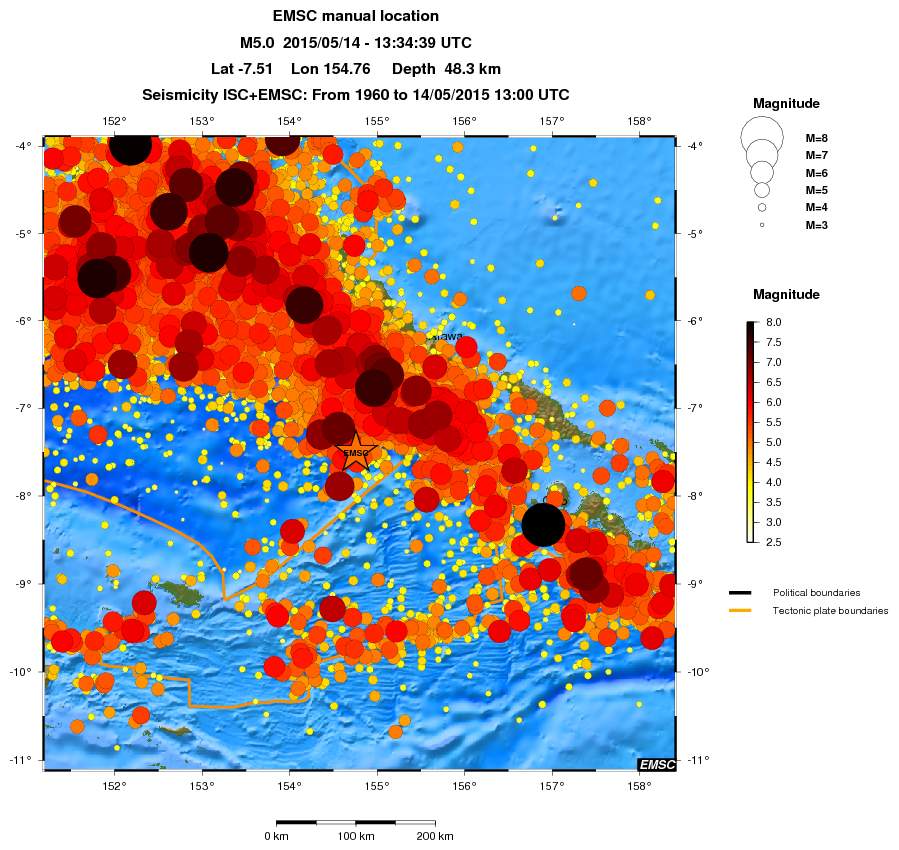 regional magnitude historical seismicity