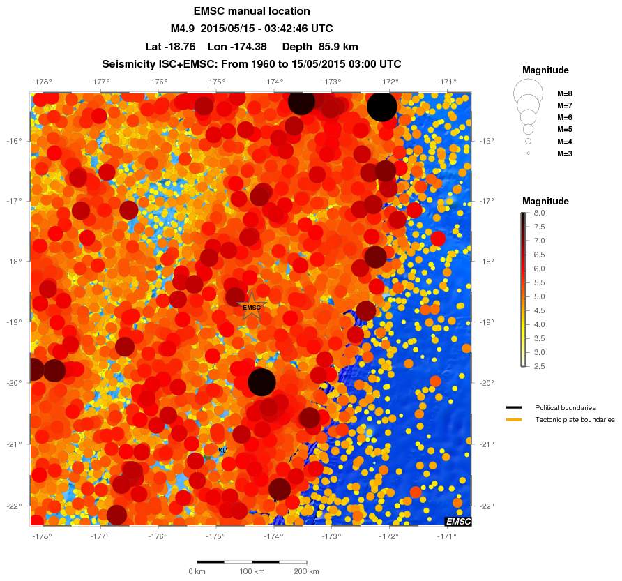 regional magnitude historical seismicity