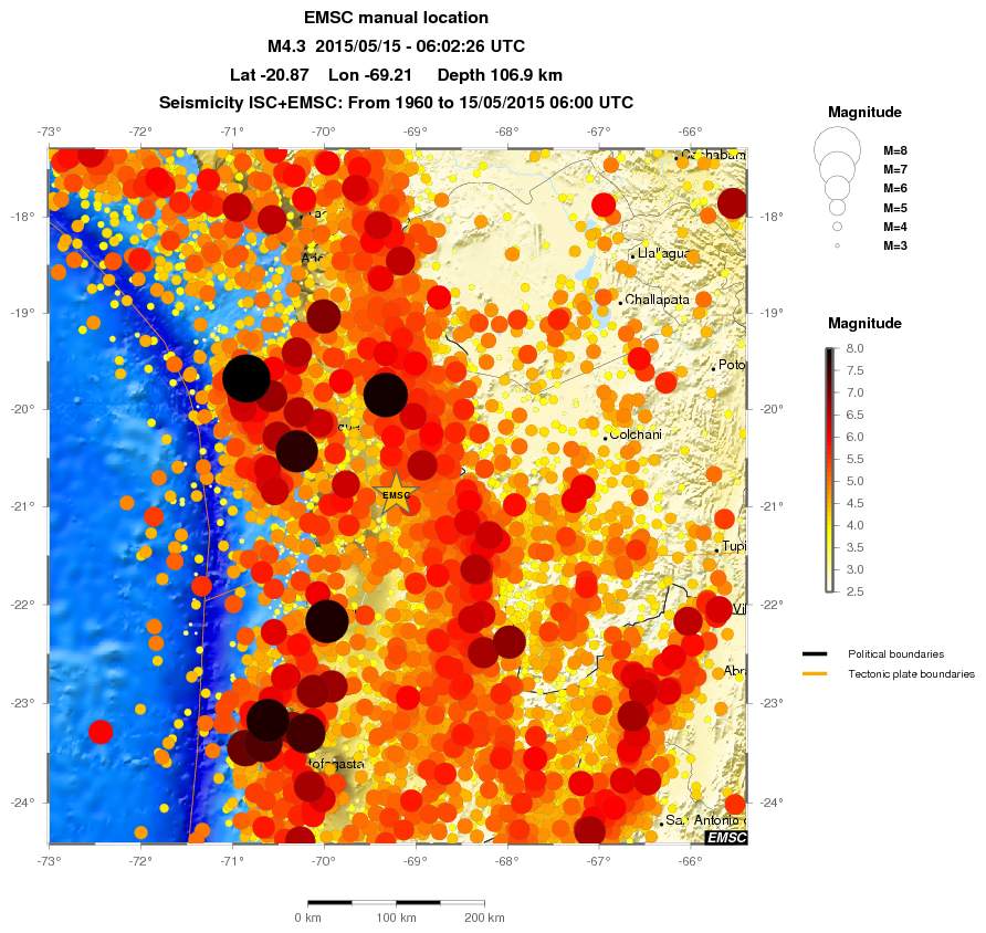 regional magnitude historical seismicity