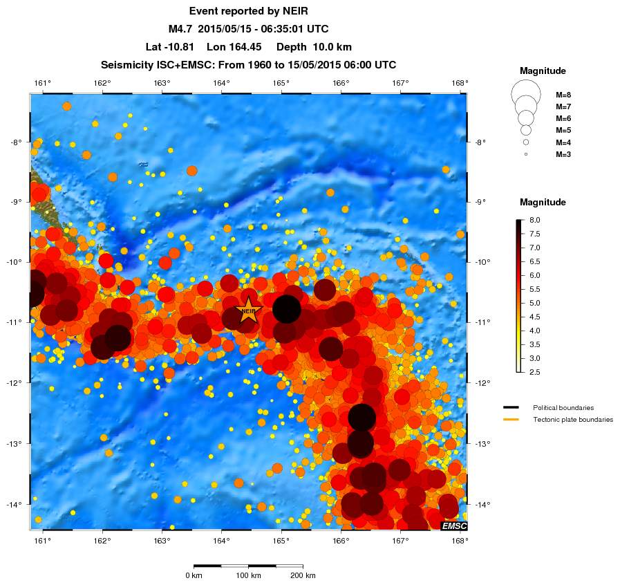 regional magnitude historical seismicity