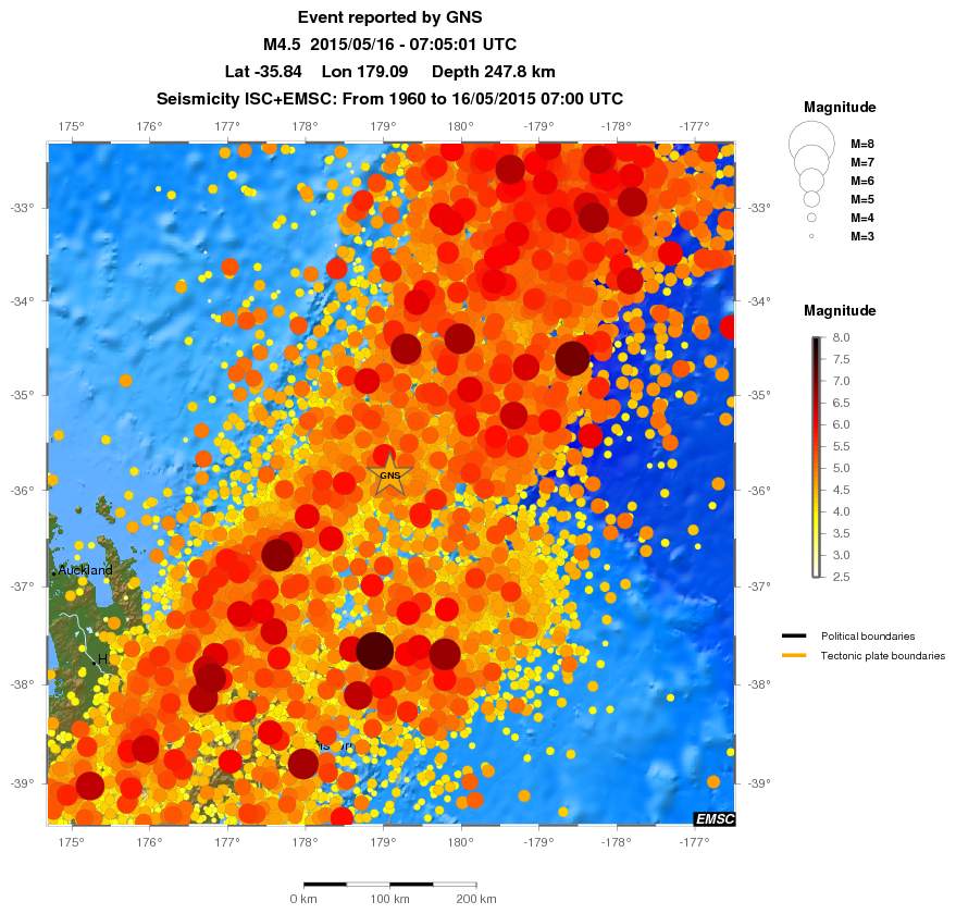 regional magnitude historical seismicity
