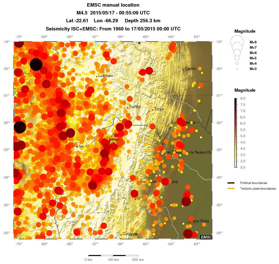 regional magnitude historical seismicity