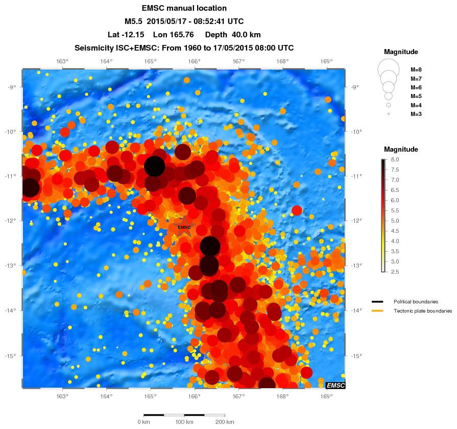 regional magnitude historical seismicity