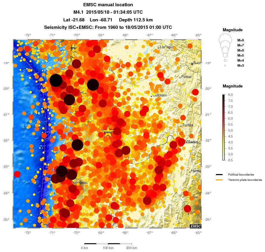regional magnitude historical seismicity