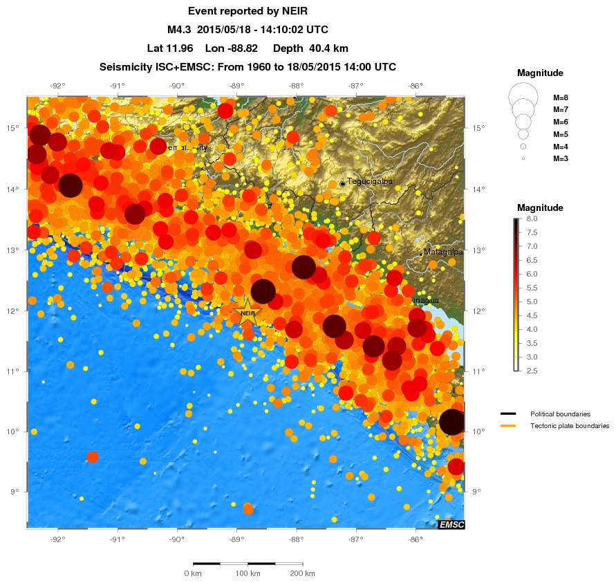 regional magnitude historical seismicity