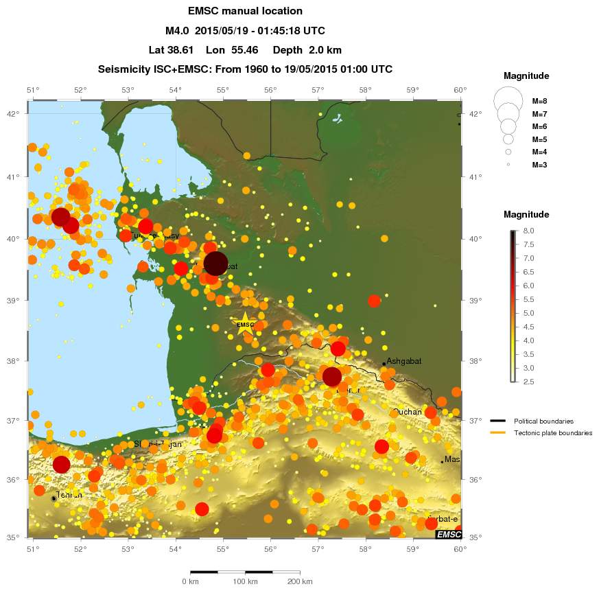 regional magnitude historical seismicity