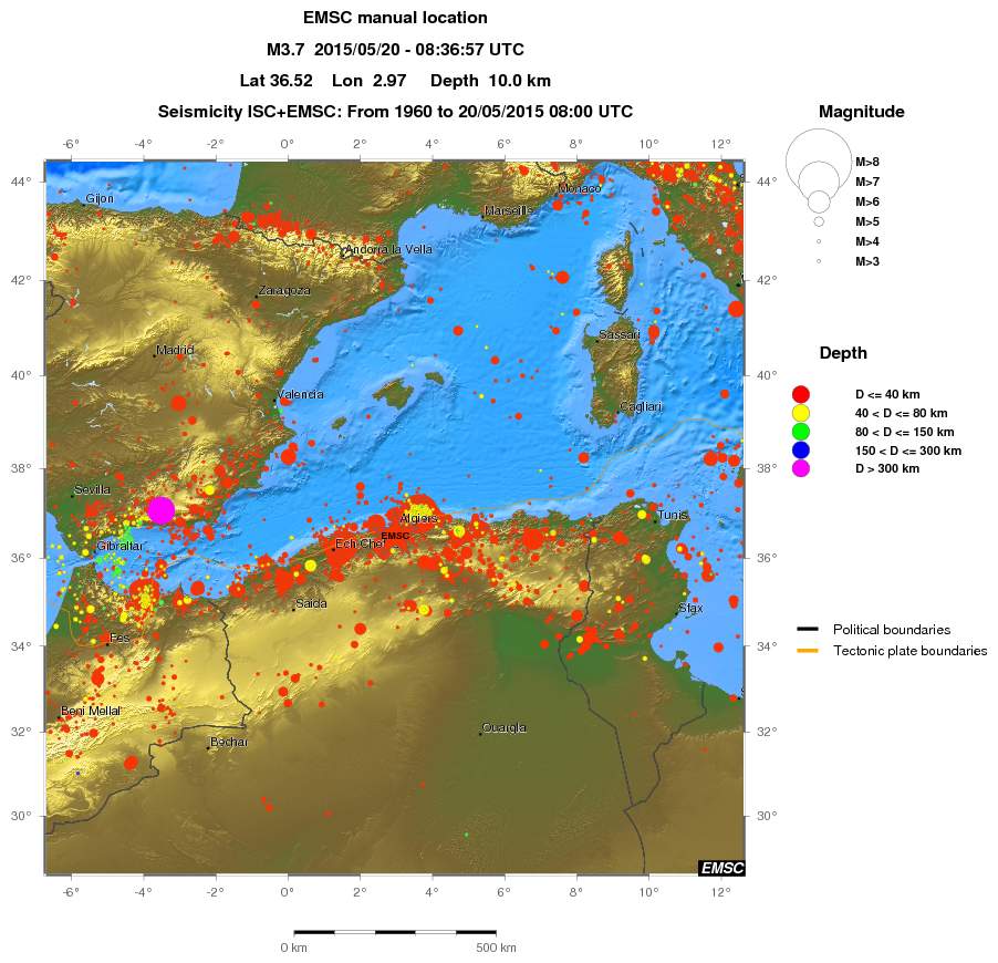 wide historical seismicity