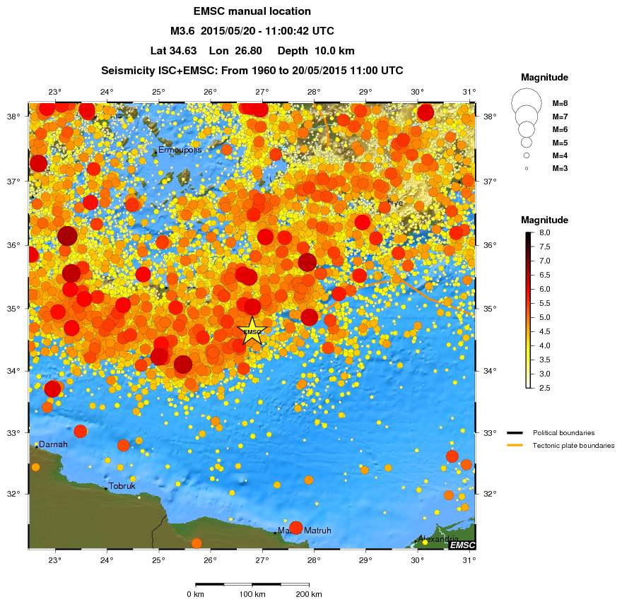 regional magnitude historical seismicity