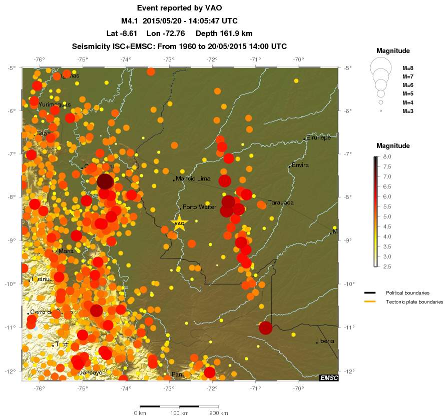 regional magnitude historical seismicity