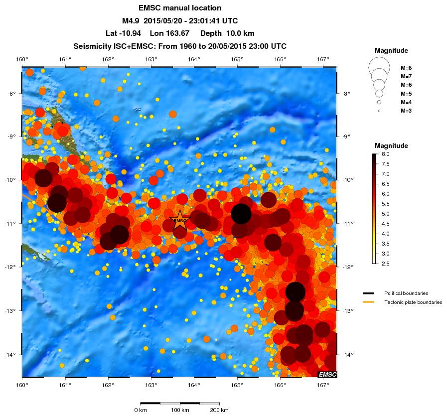 regional magnitude historical seismicity