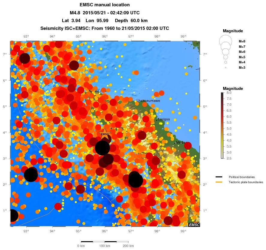 regional magnitude historical seismicity