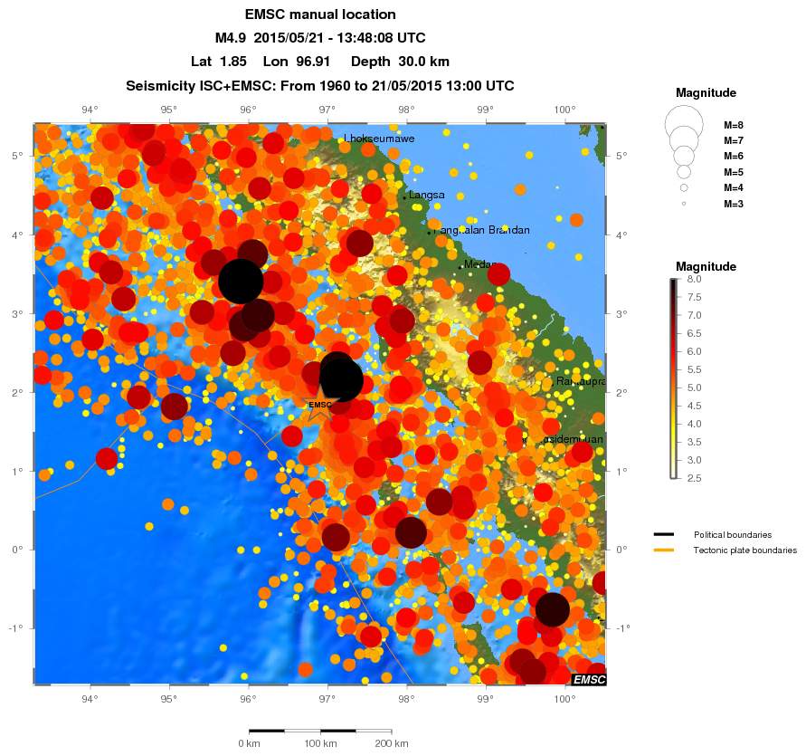 regional magnitude historical seismicity