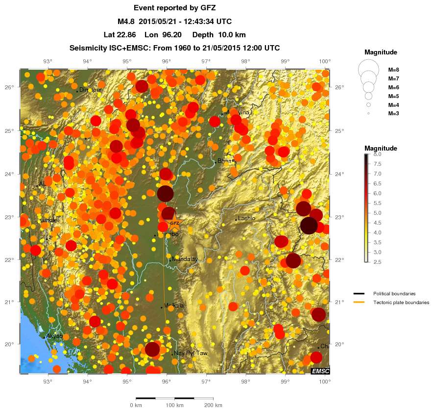 regional magnitude historical seismicity