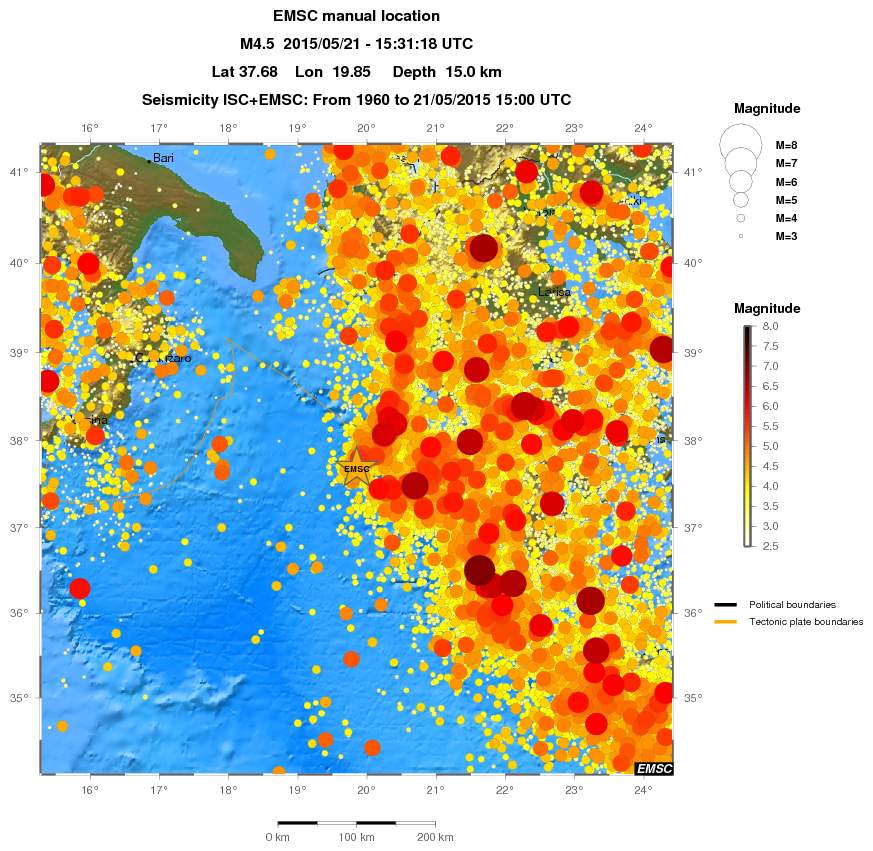 regional magnitude historical seismicity