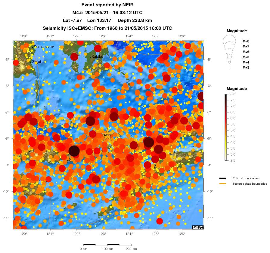 regional magnitude historical seismicity
