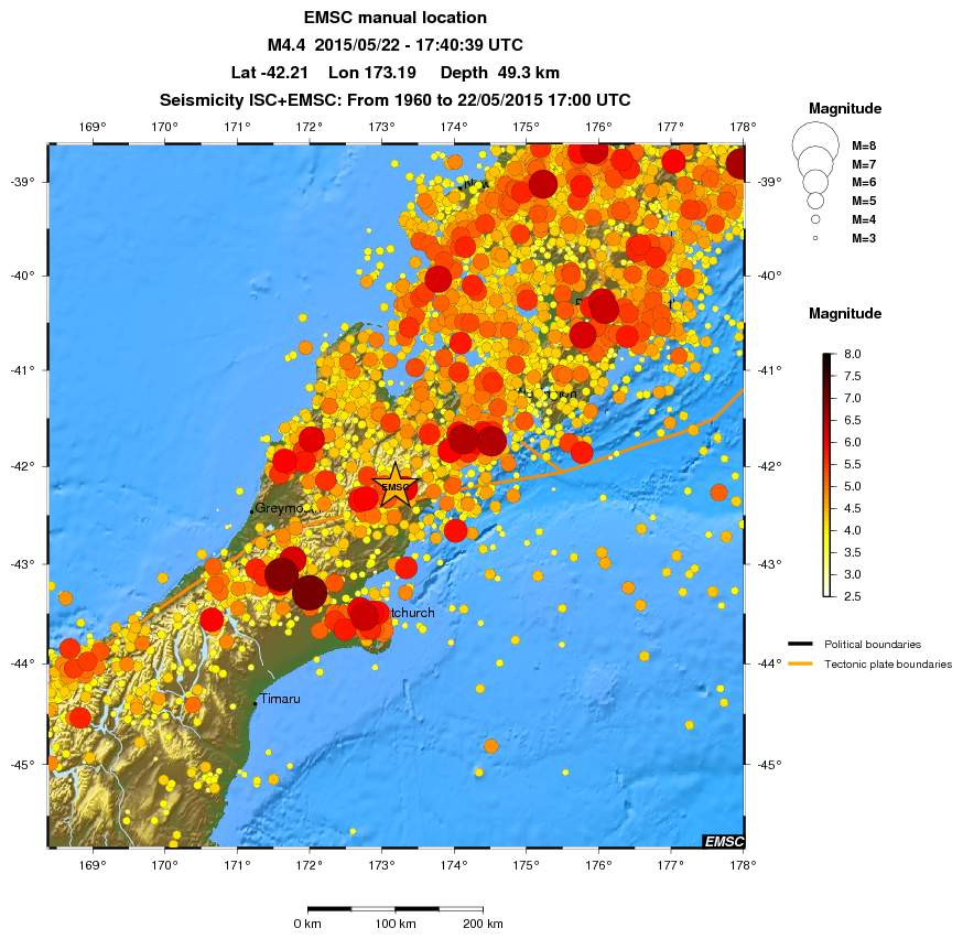 regional magnitude historical seismicity