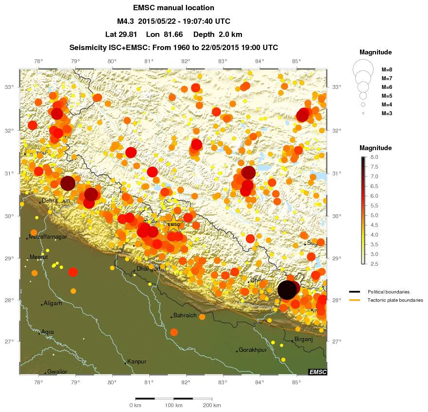 regional magnitude historical seismicity
