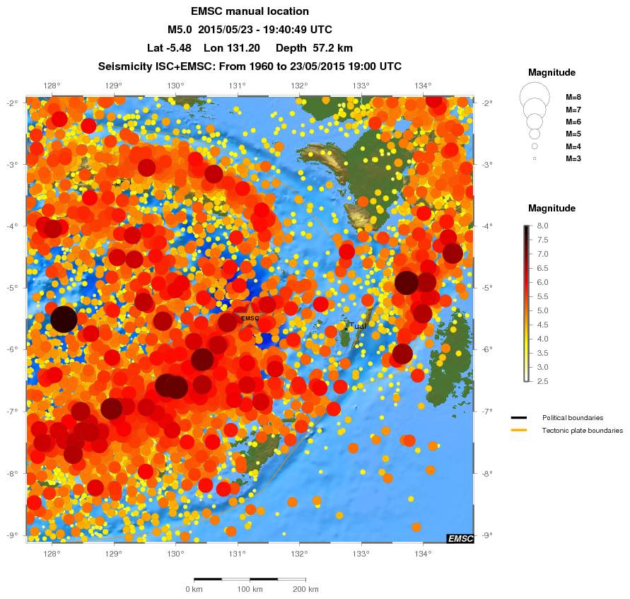 regional magnitude historical seismicity