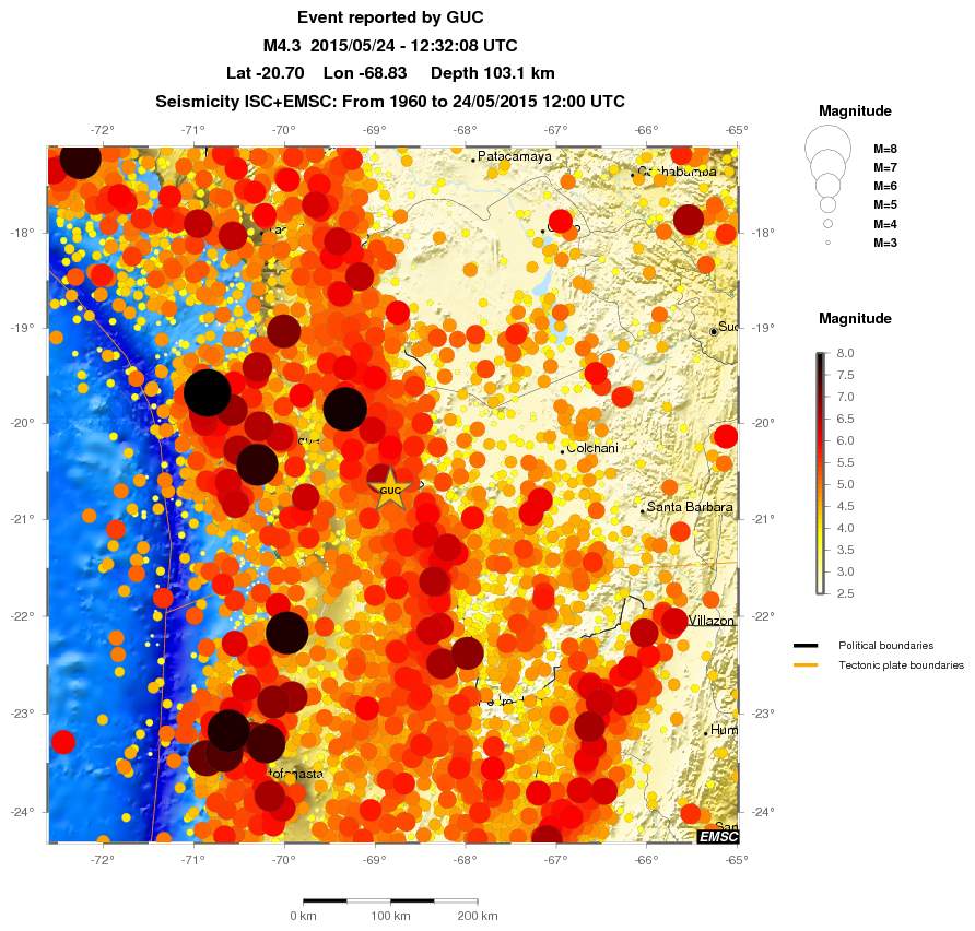 regional magnitude historical seismicity