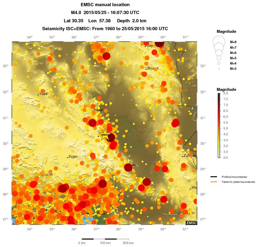 regional magnitude historical seismicity
