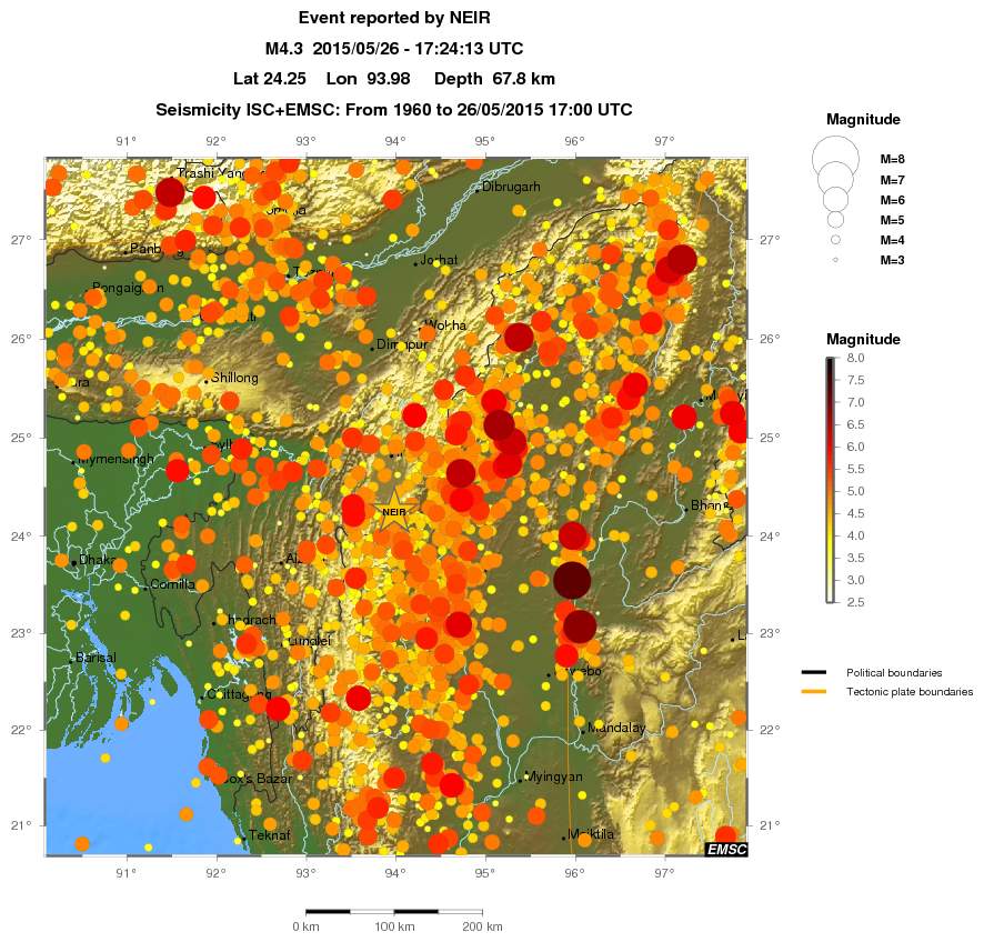 regional magnitude historical seismicity