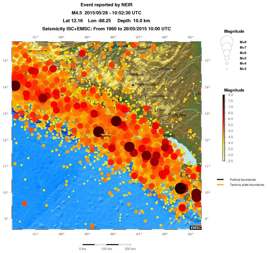 regional magnitude historical seismicity