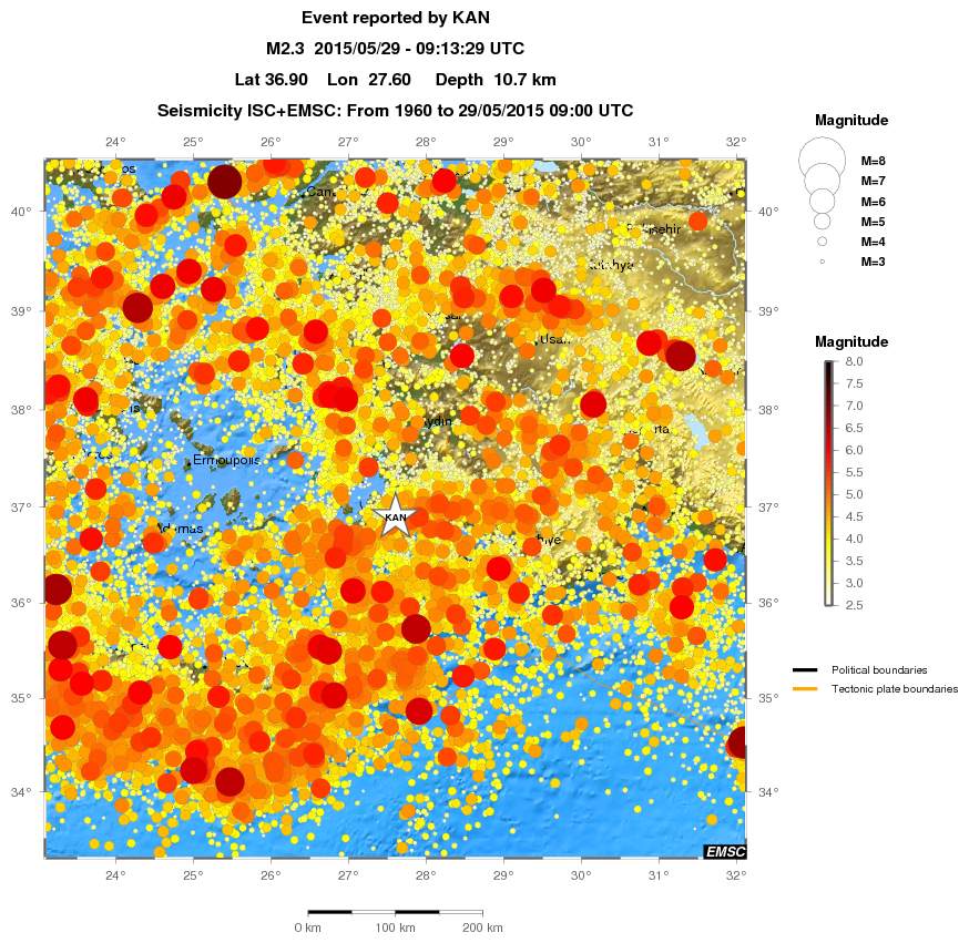 regional magnitude historical seismicity