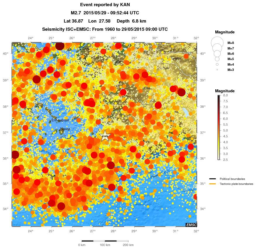 regional magnitude historical seismicity