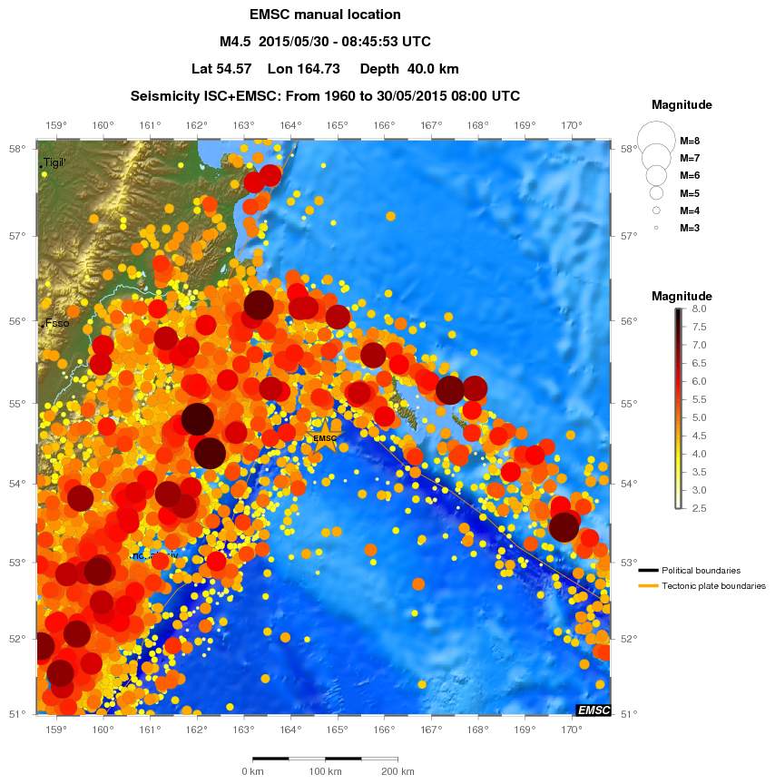 regional magnitude historical seismicity