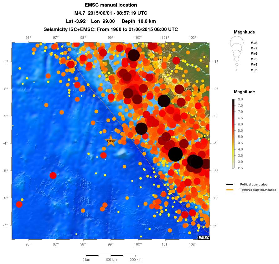 regional magnitude historical seismicity