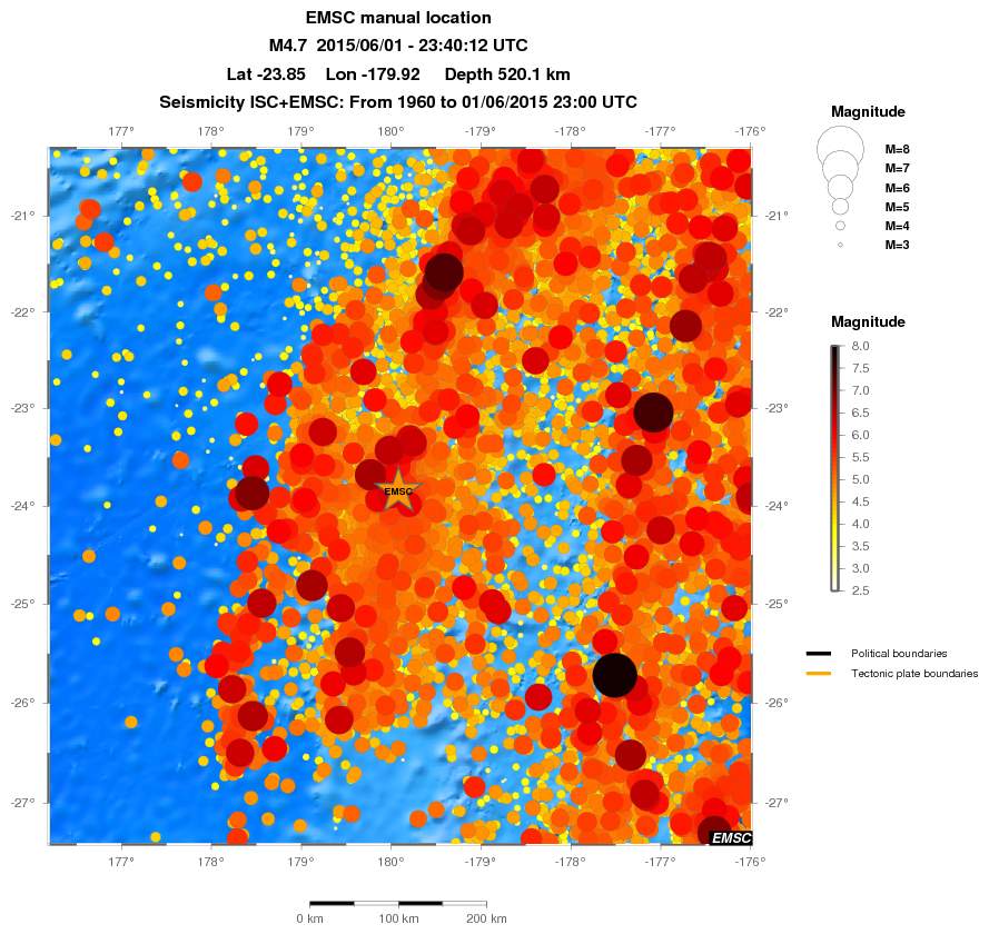 regional magnitude historical seismicity