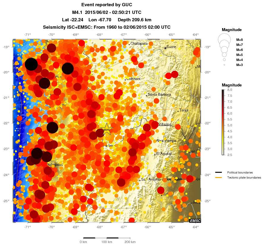 regional magnitude historical seismicity