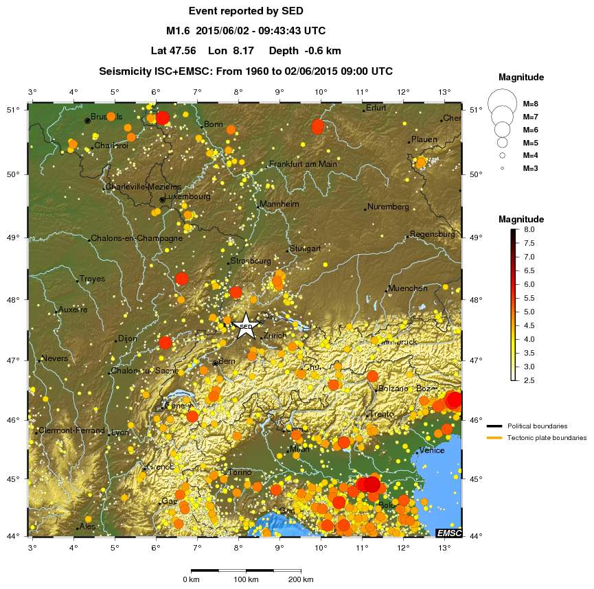 regional magnitude historical seismicity