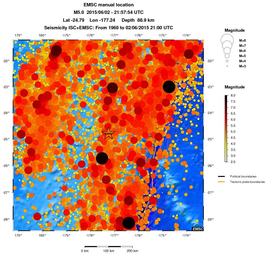 regional magnitude historical seismicity