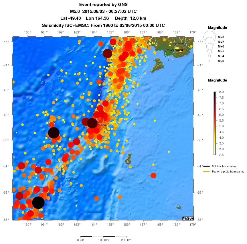 regional magnitude historical seismicity
